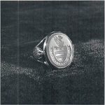 Monochrome image of Washington's seal ring held by Sons of the American Revolution 