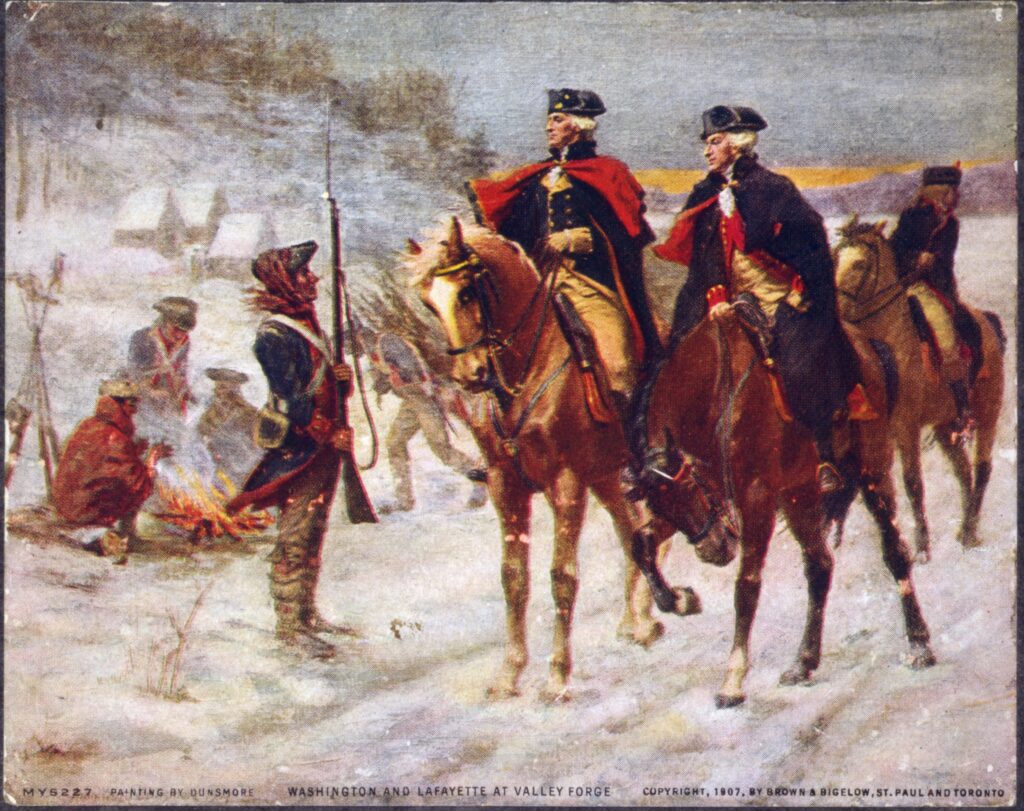 Washington and Lafayette at Valley Forge - teachers page